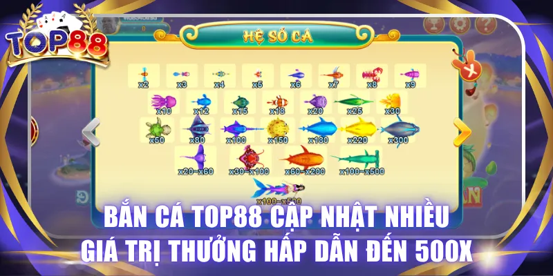 Bắn Cá TOP88 - Khám Phá Đại Dương, Săn Hũ Rồng Thưởng Lớn